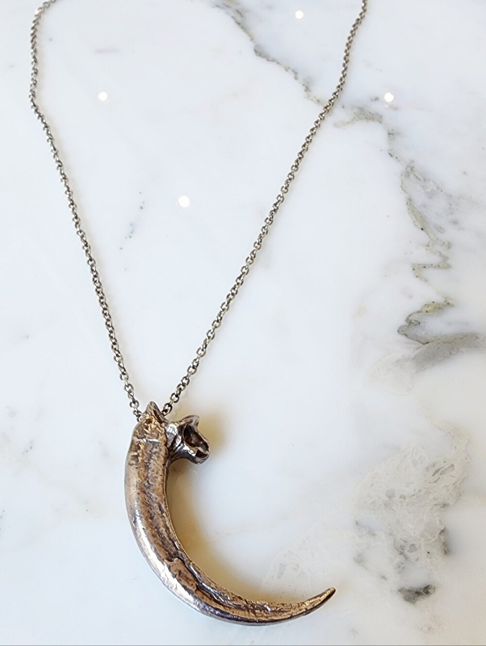 Pamela Love Rare Silver Eagle Talon Necklace